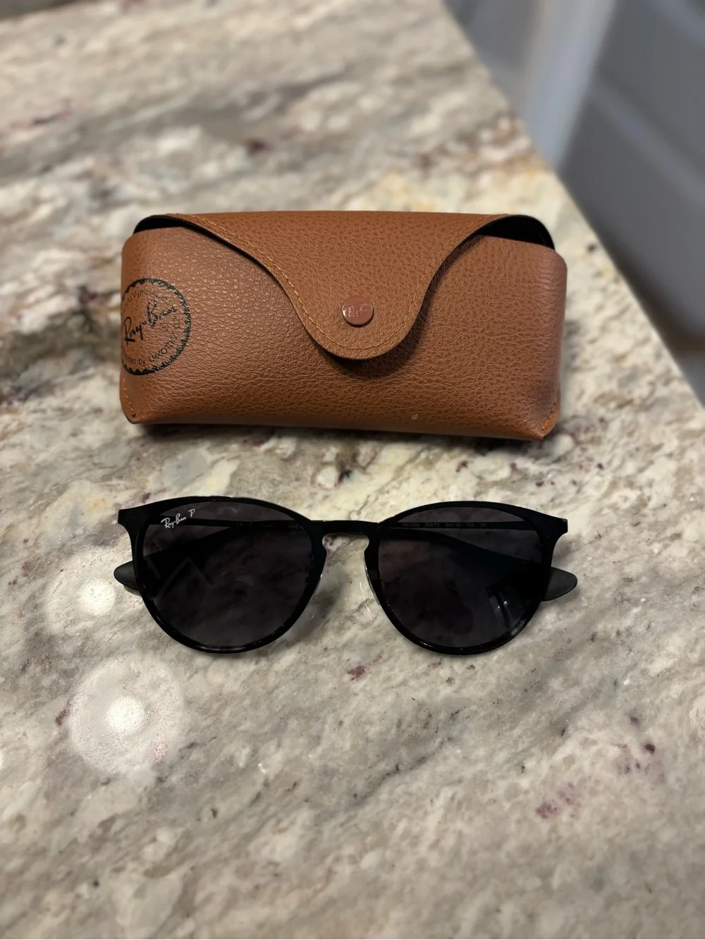Ray-Ban Black Sunglasses with Brown Case